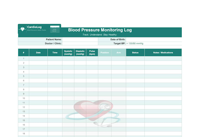 create professional health tracking excel tools